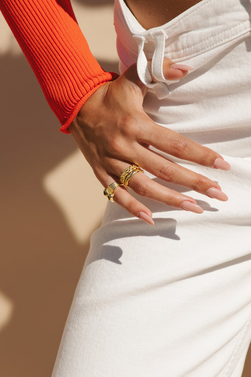 CHUNKY TWISTED RING SILVER
